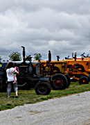 Historic tractors on display